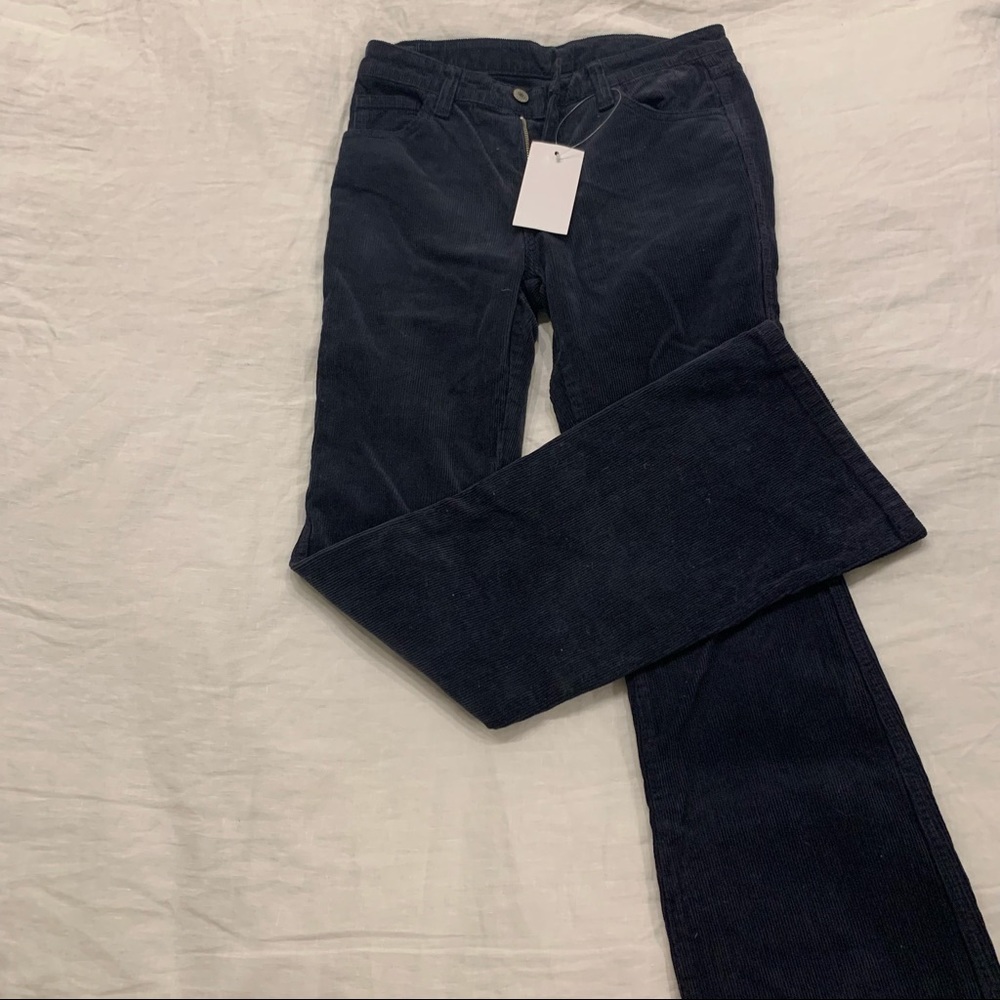 Brandy Melville Corduroy Navy Flare Pants